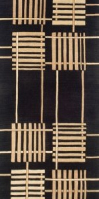 Area Rug 2x12 Runner Contemporary Black Color - Momeni New Wave Rug from RugPal