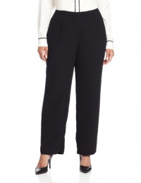 Kasper Women's Plus-Size Crepe Front Zipper Pant