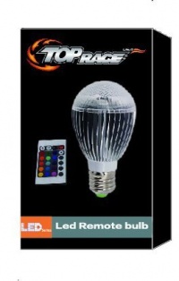 Top Race® Remote Control Multi Color 9-w RGB Changing LED Light Bulb Mood Light.