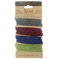 Hemp Twine Bead Cord 1.0mm - Dark Colors App 30 Feet 42560