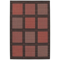 Couristan Recife Summit Indoor/Outdoor Area Rug - Terra Cotta/Black