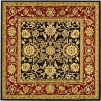 Area Rug 6x6 Square Traditional Black - Red Color - Safavieh Lyndhurst Rug from RugPal