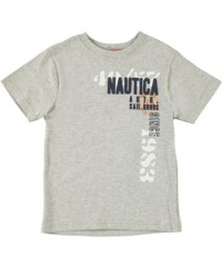 Nautica Authentic Sailing Goods T-Shirt (Sizes 2T - 4T) - oatmeal heather, 4t