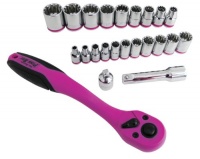 The Original Pink Box PB23SS 23-Piece Pink 1-Fit Socket Set