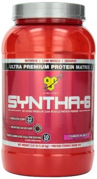 BSN Syntha-6 Protein Powder, Strawberry Milkshake, 2.91 Pound