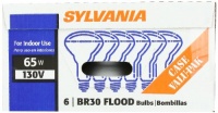 Sylvania 15172 65-Watt 130-Volt BR30 Indoor Flood Light, 6 Pack