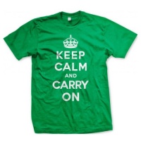 Men's Keep Calm And Carry On T-Shirt Tee Funny Graphic Tee Size 3XL