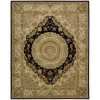 Nourison 2000 2233 Rectangle Rug, Black, 2.0-Feet by 3.0-Feet