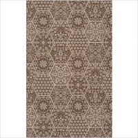 8' x 11' Rectangular Momeni Area Rug CAPRICR-11BRN80B0 Brown Color Machine Made in China Capri Collection