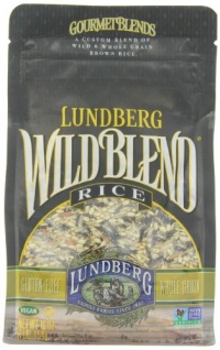 Lundberg Wild Blend, Gourmet Blend of Wild and Whole Grain Brown Rice, Gluten Free, 16-Ounce Bags (Pack of 6) Package May Vary