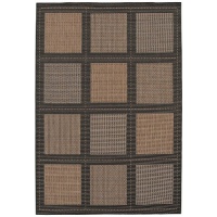 Couristan Recife Summit Indoor/Outdoor Area Rug - Cocoa/Black Size - 2 x 3.7 ft.