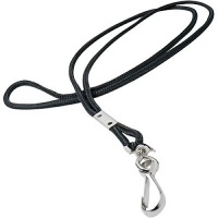 GBC BadgeMates Round Lanyard with Swivel Hook, Black, 12 per Pack (3748013A)