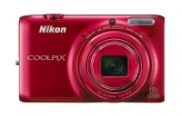 Nikon COOLPIX S6500 Wi-Fi Digital Camera with 12x Zoom and GPS (Red)