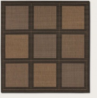 Couristan 1043/2500 Recife Summit 8-Feet 6-Inch Square Rug, Cocoa Black