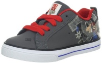 DC Court Graffik Vulcanized WG Skate Shoe (Little Kid/Big Kid),Grey/Red,12 M US Little Kid