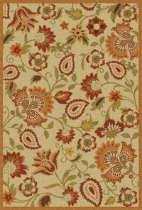 Safavieh Blossom Collection BLM862A Handmade Beige and Multi Hand Spun Wool Area Rug, 3-Feet by 5-Feet