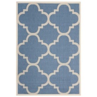 Safavieh CY6243-243 Courtyard Collection Indoor/Outdoor Area Rug, 2-Feet by 3-Feet 7-Inch, Blue and Beige