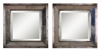 Uttermost 13555 18-Inch by 18-Inch Davion Square Mirrors, Set of 2