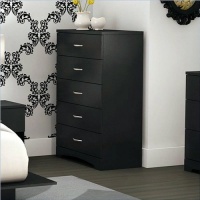 South Shore Furniture Step One Collection 5-Drawer Chest, Pure Black