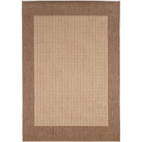 Couristan 1005/3000 Recife Checkered Field Natural/Cocoa Rug, 3-Feet 9-Inch by 5-Feet 5-Inch