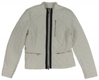 Lauren Ralph Lauren Women's Lightweight Quilted Mockneck Jacket (Small, New Vintage Ivory)