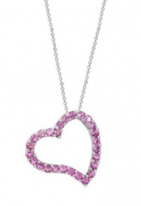 Effy Jewlery 14K White Gold Pink Tourmaline Heart Pendant, .89 TCW