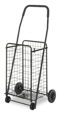 Whitmor 6307-1729-BLK Rolling Utility Cart, Black