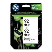 HP 92 C9512FN140 Ink Cartridge in Retail Packaging, Twin Pack-Black