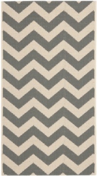 Safavieh CY6244-246 Courtyard Collection Indoor/Outdoor Area Rug, 2-Feet 7-Inch by 5-Feet, Grey and Beige