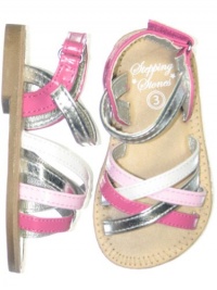 Baby / Infant Girls Strappy Multi-Colored Sandals by Stepping Stones Hard Soles