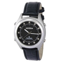 Reizen Talking Atomic Watch Blk Face Chips Leath