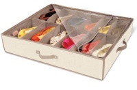 DAZZ Underbed Shoe Storage with Cedar, Natural Canvas