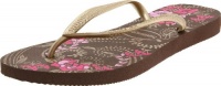 Havaianas Women's Slim Season Flip Flop,Dark Brown/Light Golden,37/38 BR/7-8 M US