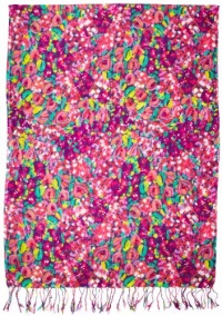 Lilly Pulitzer Women's Murfee Scarf, Black Garden, One Size