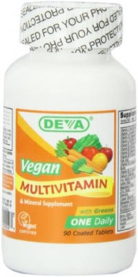 Deva Vegan Vitamins Daily Multivitamin & Mineral Supplement  90 tablets (Pack of 2)