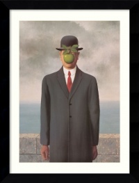 Le Fils de l'Homme (Son of Man), 1964 Framed Wall Art by Rene Magritte - 24.62W x 30.62H in.