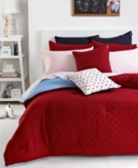 Tommy Hilfiger Prep Nantucket Red Twin Comforter