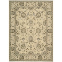 Persian Empire PE22 Rectangle Rug, 2-Feet by 2.9-Feet, Ivory