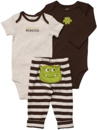 Carter's Baby Boy's 3-Piece Set -Mommy's LittleMonster - 6M