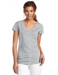 Dickies Girl Juniors Solid Cap Sleeve V-Neck Tee