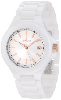 Invicta Men's 12546 Ceramics Silver Dial White Ceramic Watch