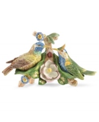 For nature lovers. Figural Botanic Hummingbird salt and pepper shakers add more than a dash of whimsy to your table, with two birds beak to beak and nestled in the crook of a branch. From Portmeirion's serveware collection.