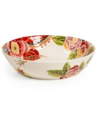 Ensure everyday meals are always served fresh with the Rose Print pasta bowl. A perfect complement to the vibrant dinnerware pattern from Vida by Espana.