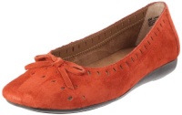 Aerosoles Women's Laser Printz Ballet Flat,Dark Orange Suede,7 W US