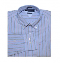 Tommy Hilfiger Men Custom fit Long Sleeve Striped Shirt