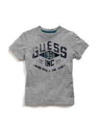 GUESS Kids Boys Big Boy GUESS Kids Boys 1981 Tee Shirt, GREY HEATHER (16/18)