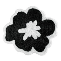 InterDesign Fiore Rug, Black and White