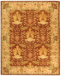 Safavieh AN540B 8-Feet by 10-Feet Anatolia Collection Handmade Hand-Spun Wool Area Rug, Brown and Ivory