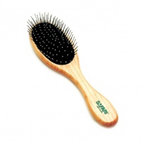 Safari Large Pin Brush for Dogs with Wood Handle