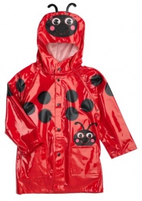 Western Chief Girls 2-6x Ladybug Raincoat, Red, 3T